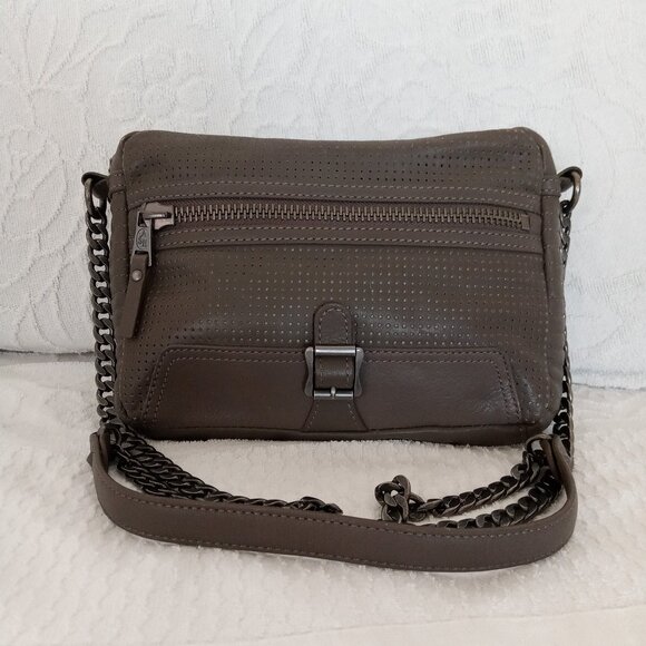 VGC ASH Riley Perforated Leather Crossbody Bag w/Chain Strap - Picture 1 of 8